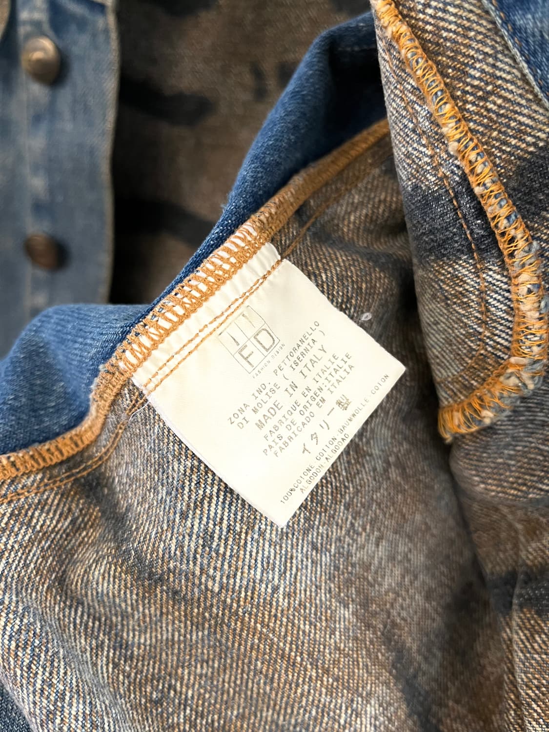 저스트 까발리 2014 컬렉션 스터드 락스타 데님 자켓 상품이미지6