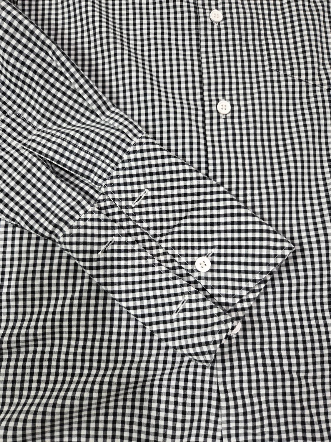 HAKUI JAPAN 셰퍼드 체크 커프스 헨리넥 셔츠 상품이미지4