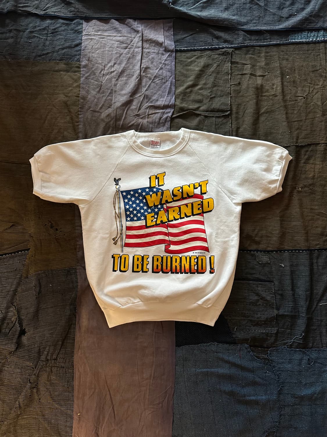 80s USA Vintage Half Sweat Shirt 상품이미지1