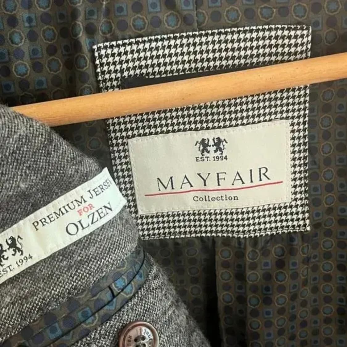 올젠 캐주얼 슬림핏 자켓 95 울콤비 메이페어 라벨 상품이미지6