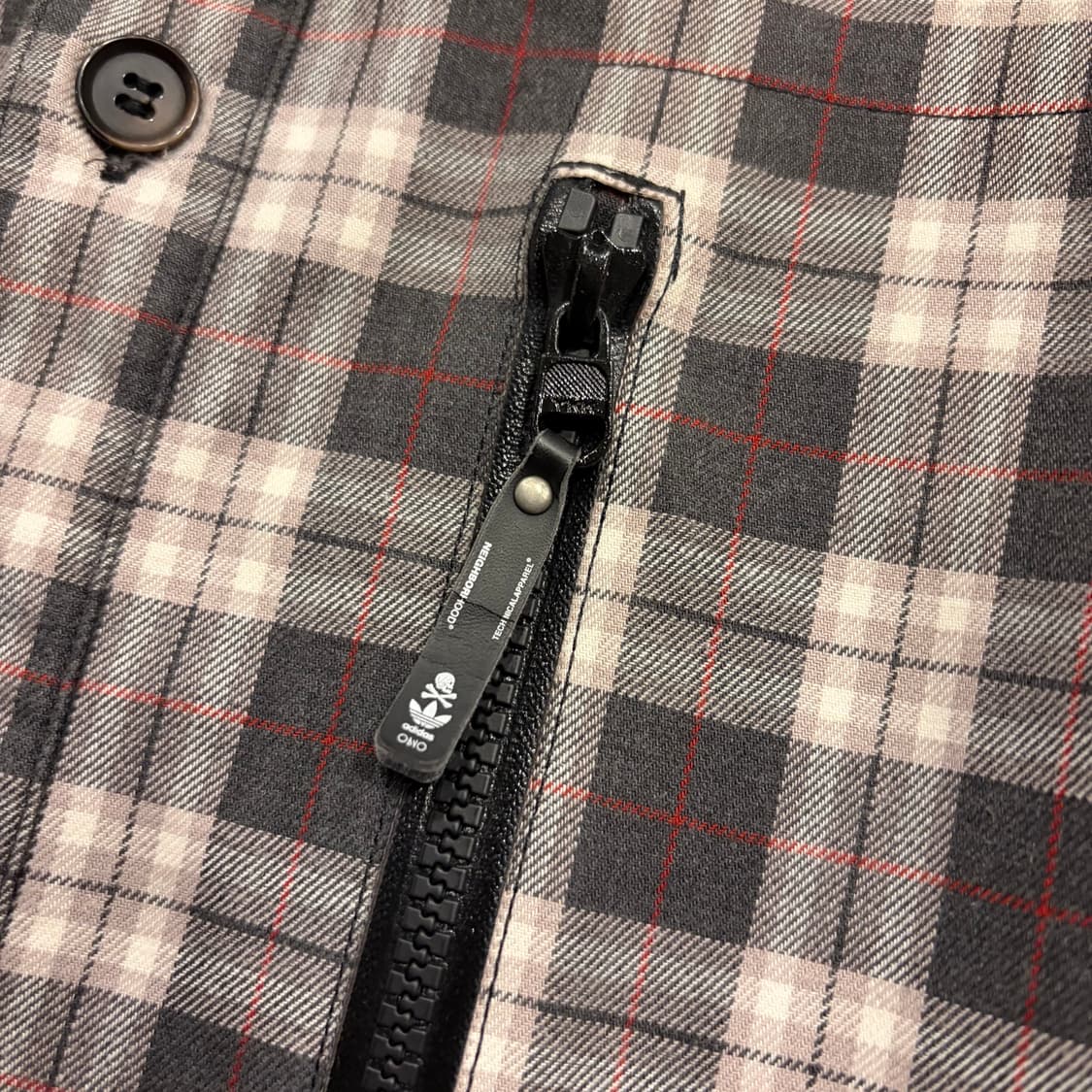 [85] 아디다스 네이버후드 체크 셔츠 자켓 지퍼 디테일 B231 상품이미지5