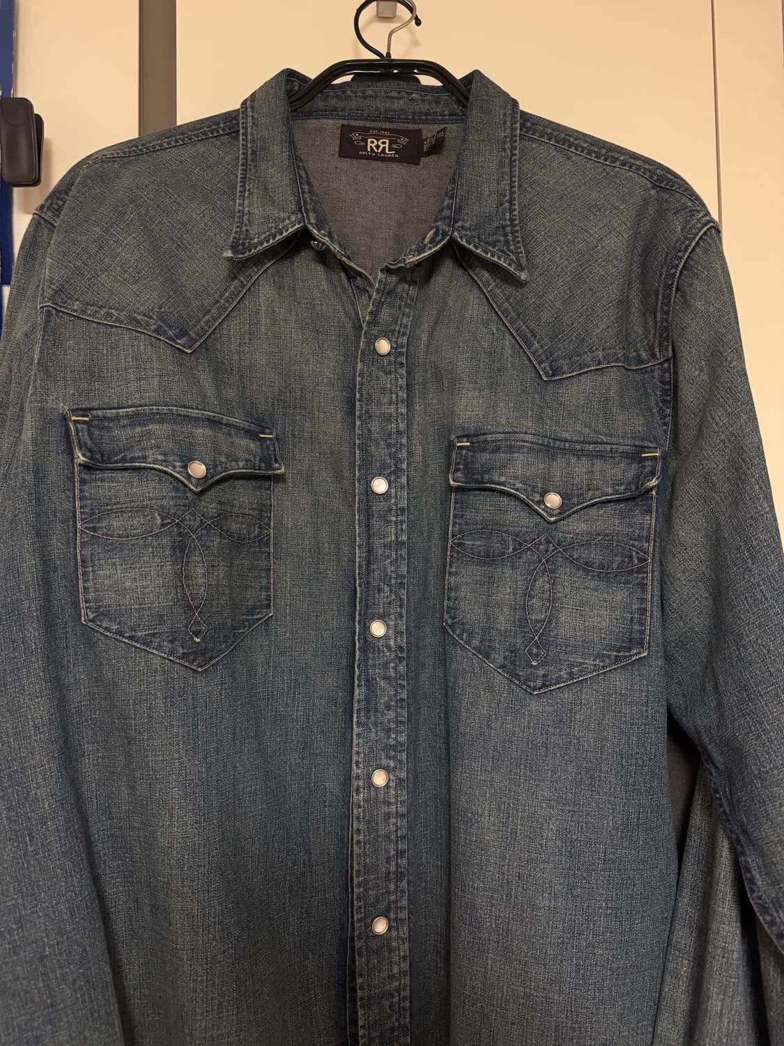 더블알엘 xxl 다크워싱 웨스턴 셔츠 상품이미지1