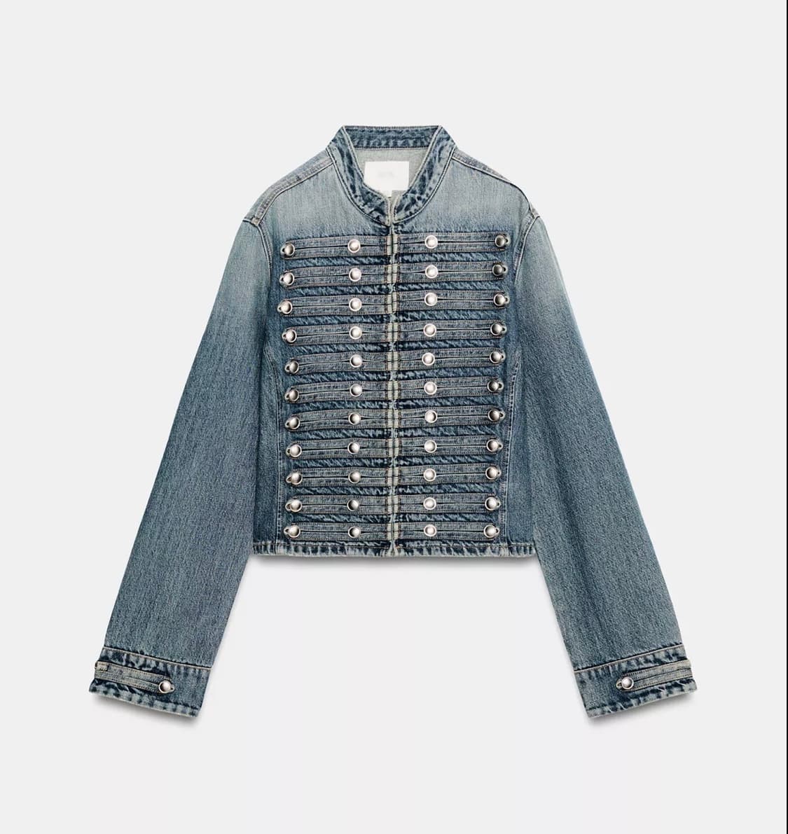 Xs s m 자라 나폴레옹 trf 데님 자켓 블루 새제품 판매 상품이미지1