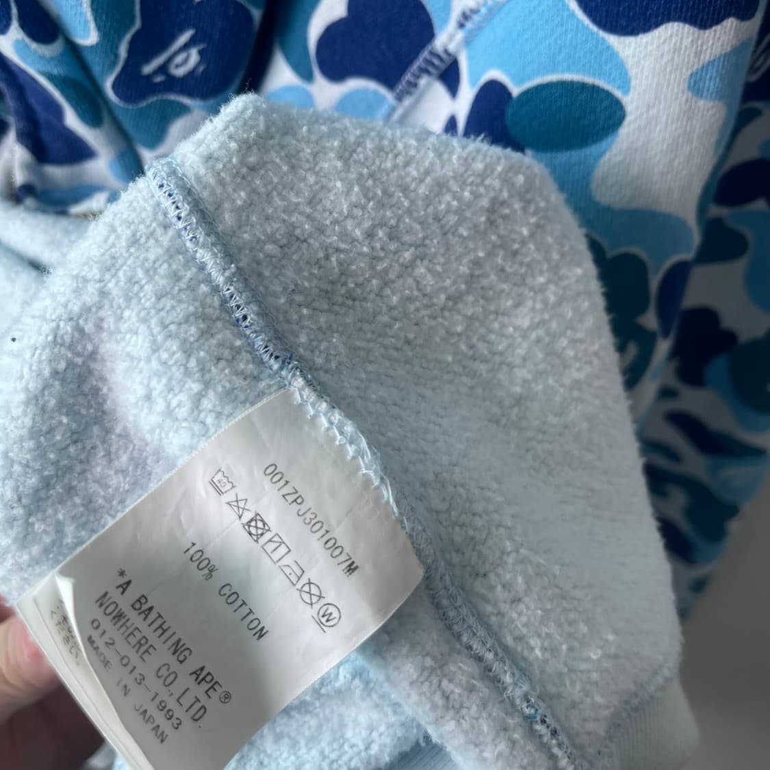 베이프 ABC 컬러 카모 샤크 후드집업 블루 청계 2XL(XXL) 상품이미지8