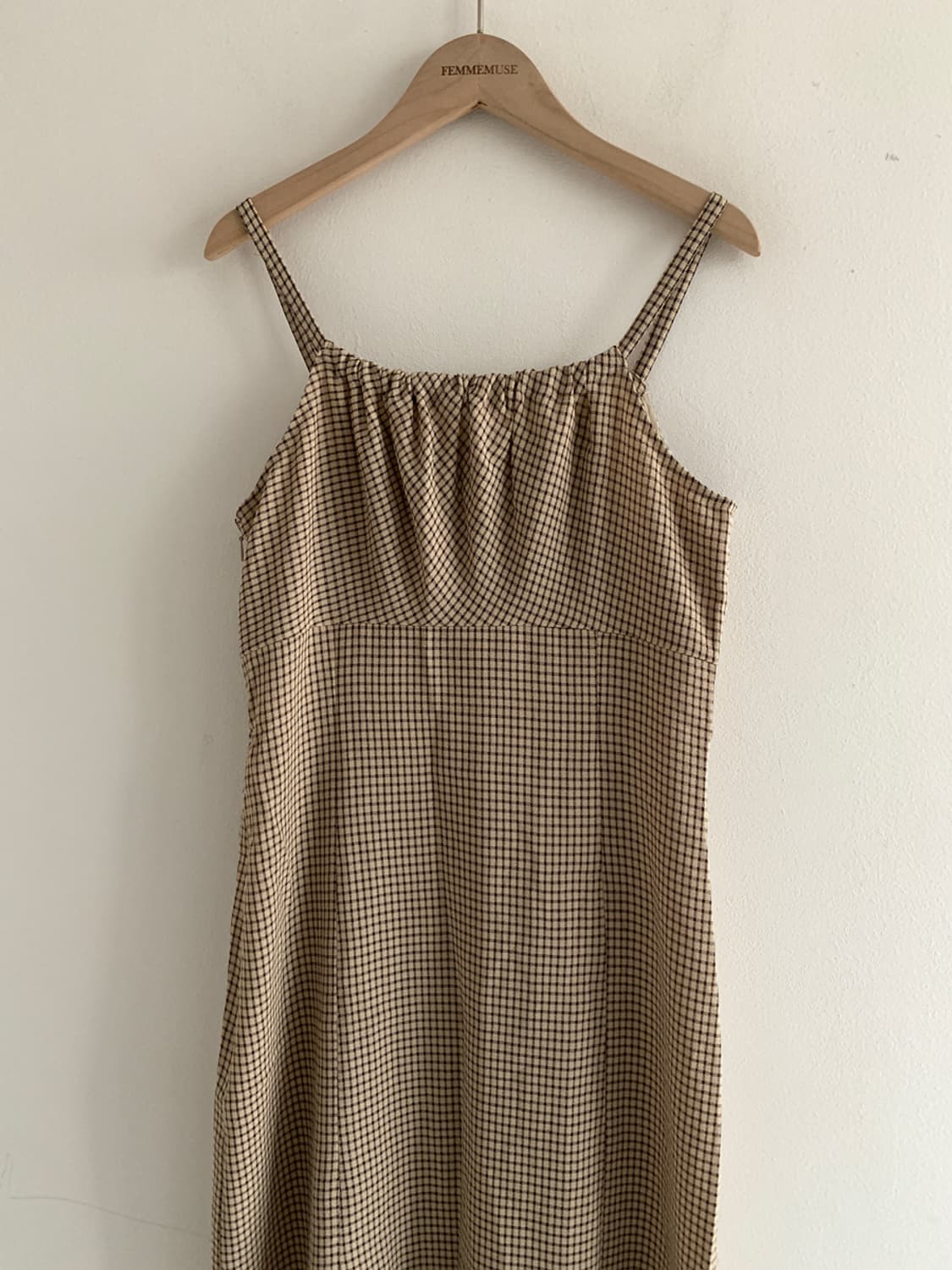 Check Slip Dress(Beige) 상품이미지2