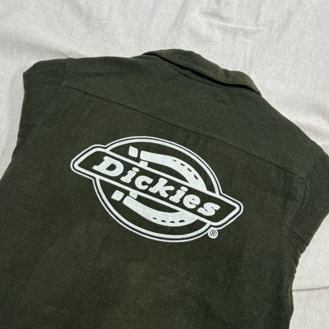 디키즈 카키 누빔 백로고 자수 울 자켓 M 상품이미지2