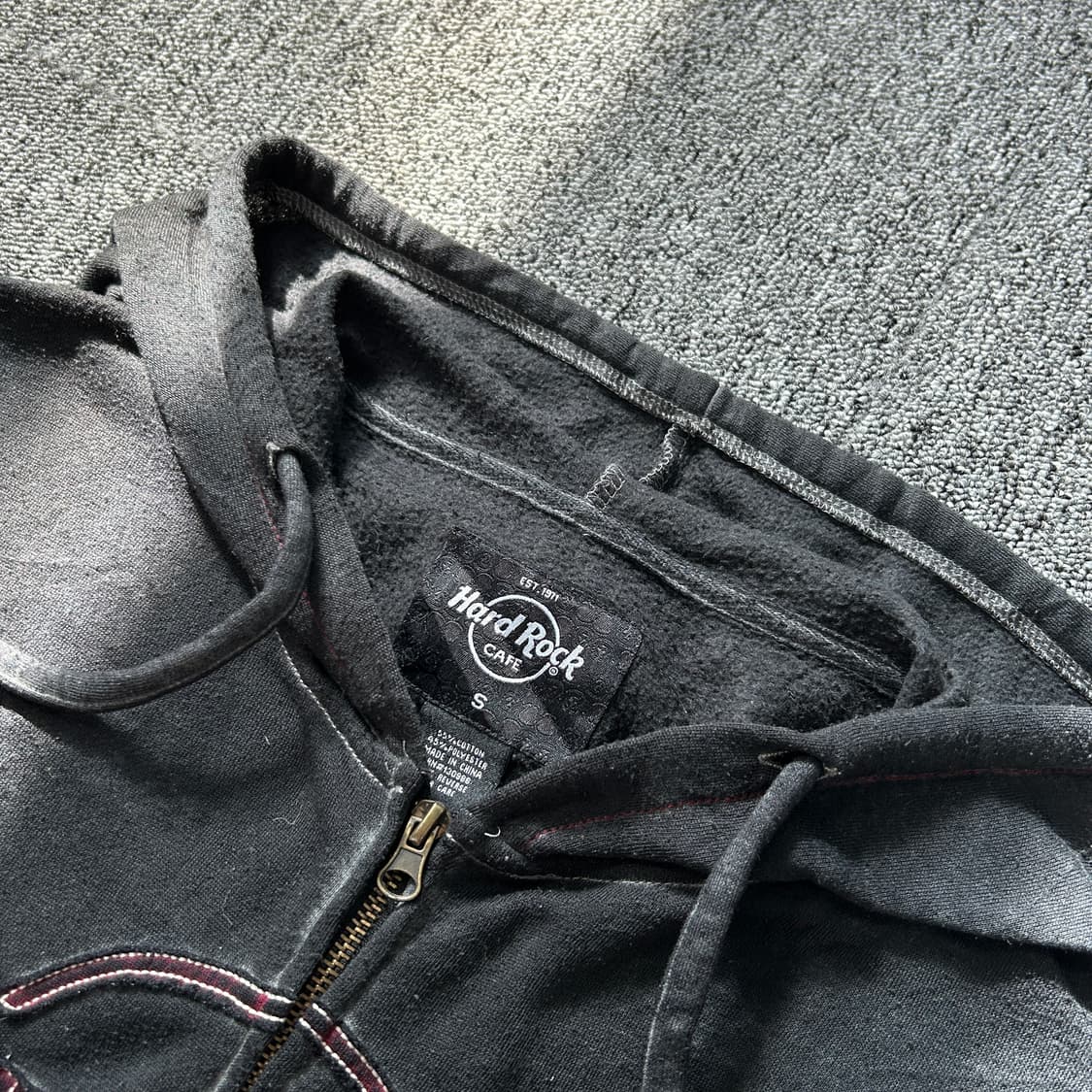 하드 락 카페 빈티지 워싱 후드집업 상품이미지6