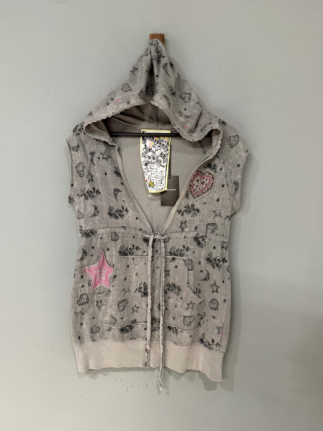 kawaii printing v-neck hood zip-up 상품이미지6