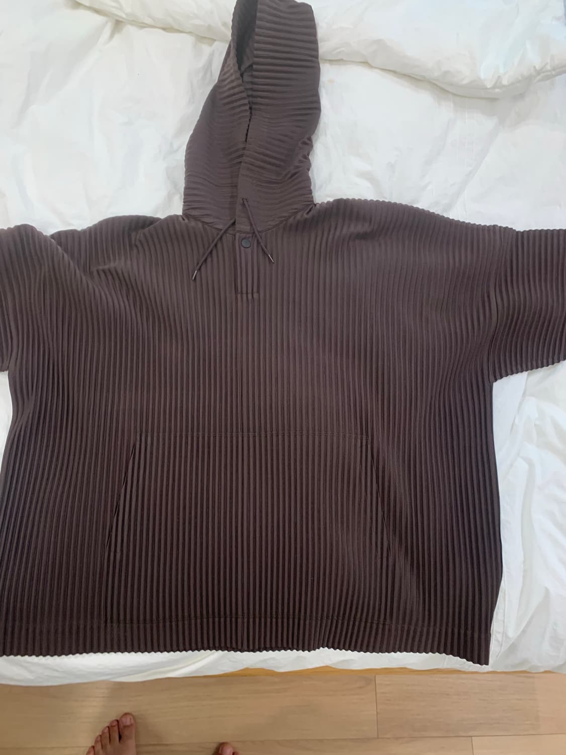 옴므플리세 아노락 후드 브라운2 상품이미지1