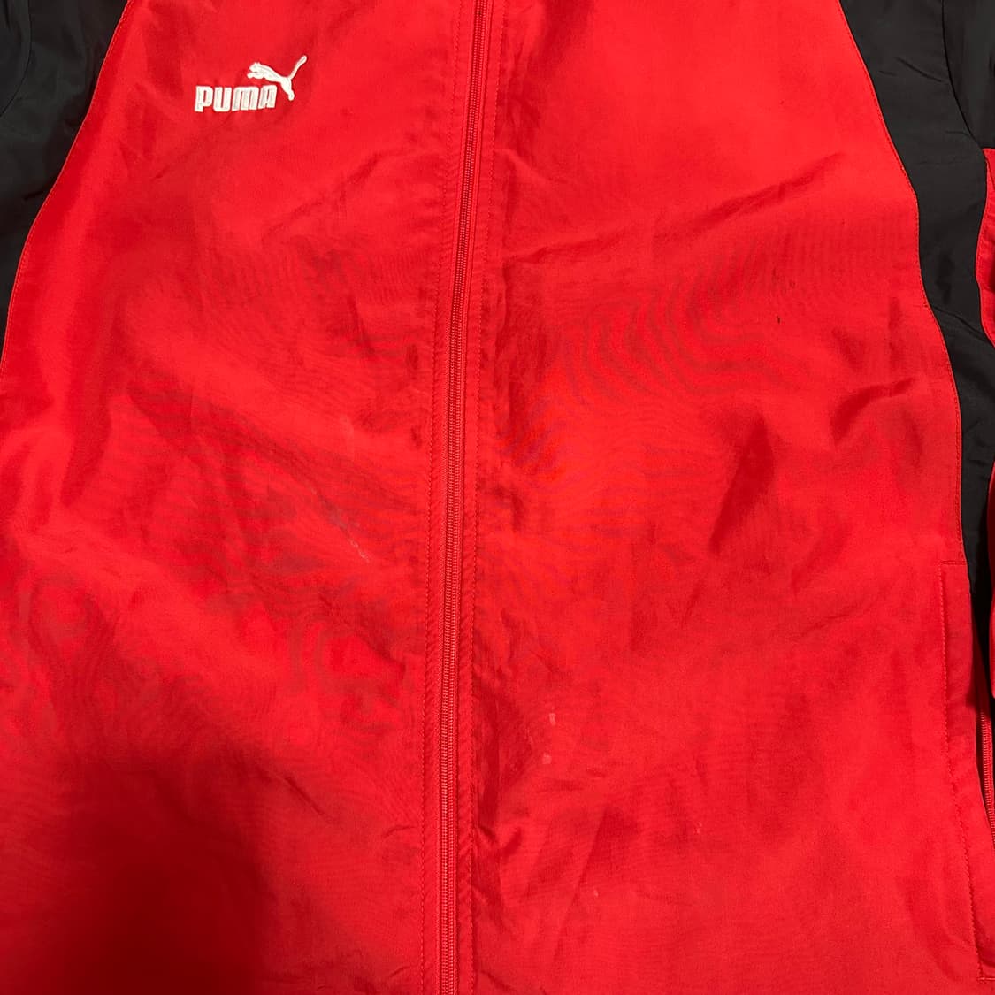(XXL) 푸마 레드/블랙 오버핏 바람막이 자켓 상품이미지3