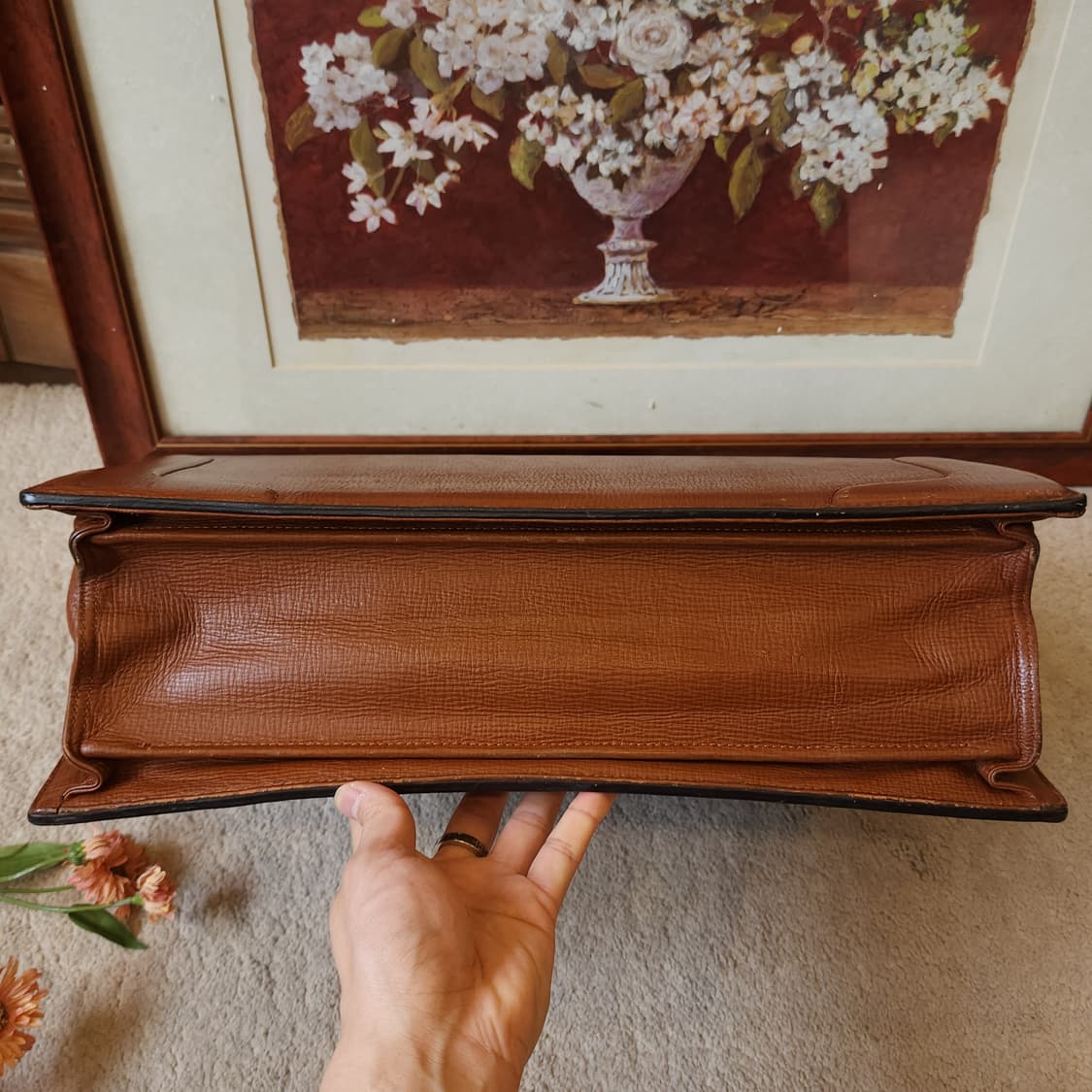 90s 버버리 브리프케이스 닥터백 카우하이드 서류가방 브라운 상품이미지6