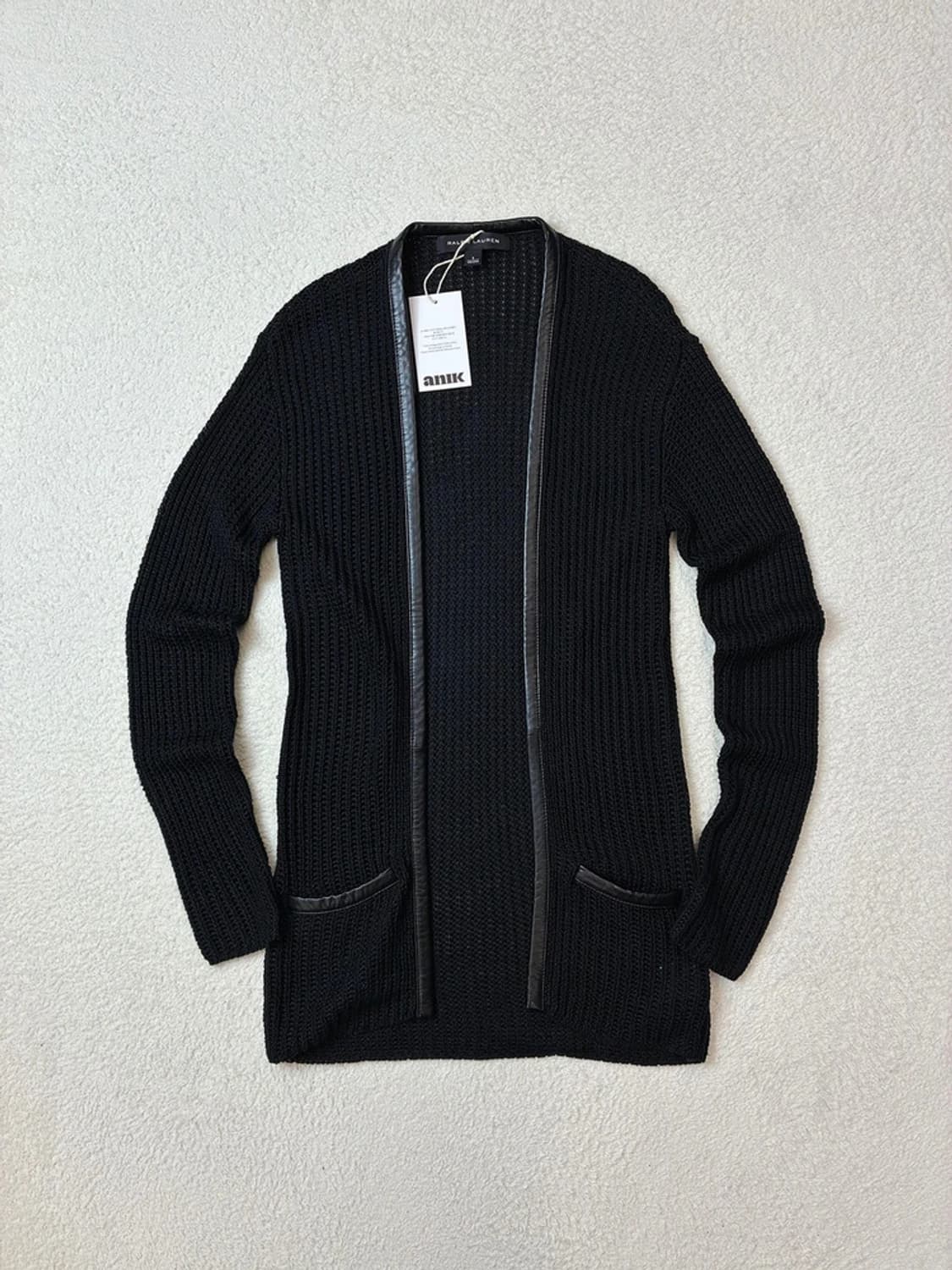 랄프로렌 블랙라벨 양가죽 트리밍 펀칭 가디건 PN5951 상품이미지1