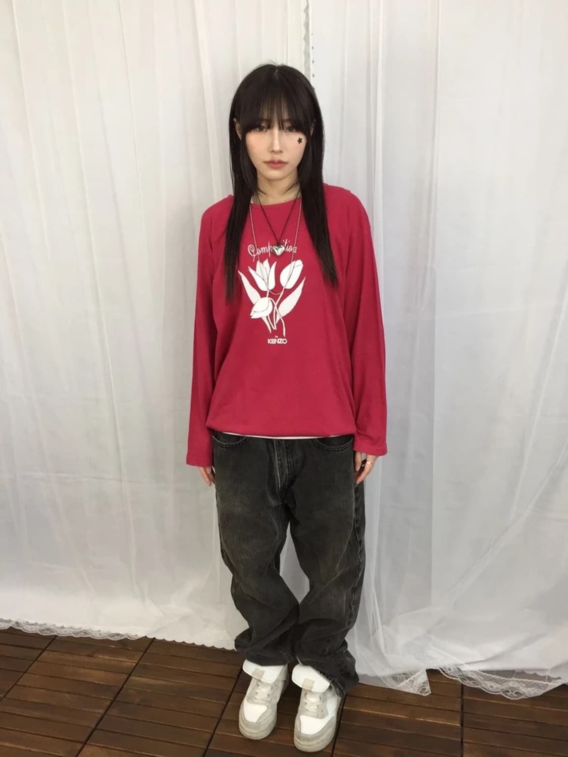 Composition by KENZO Red Floral Tee 상품이미지1