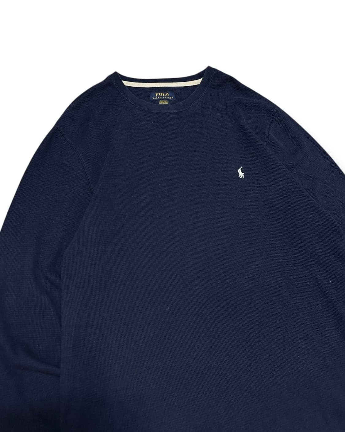 폴로 랄프로렌 네이비 와플 긴팔티 상품이미지4