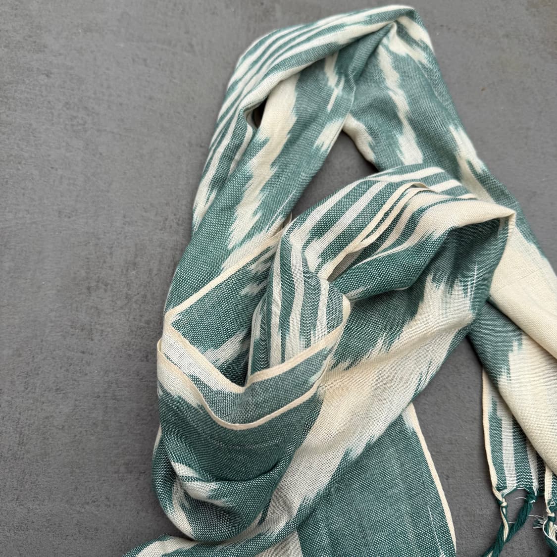 빈티지 프린지 하트 나염 스카프 상품이미지4