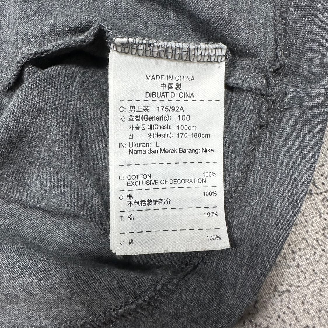 ✨ (바배) 나이키 에어 성조기 빅로고 그레이 반팔티 상품이미지5