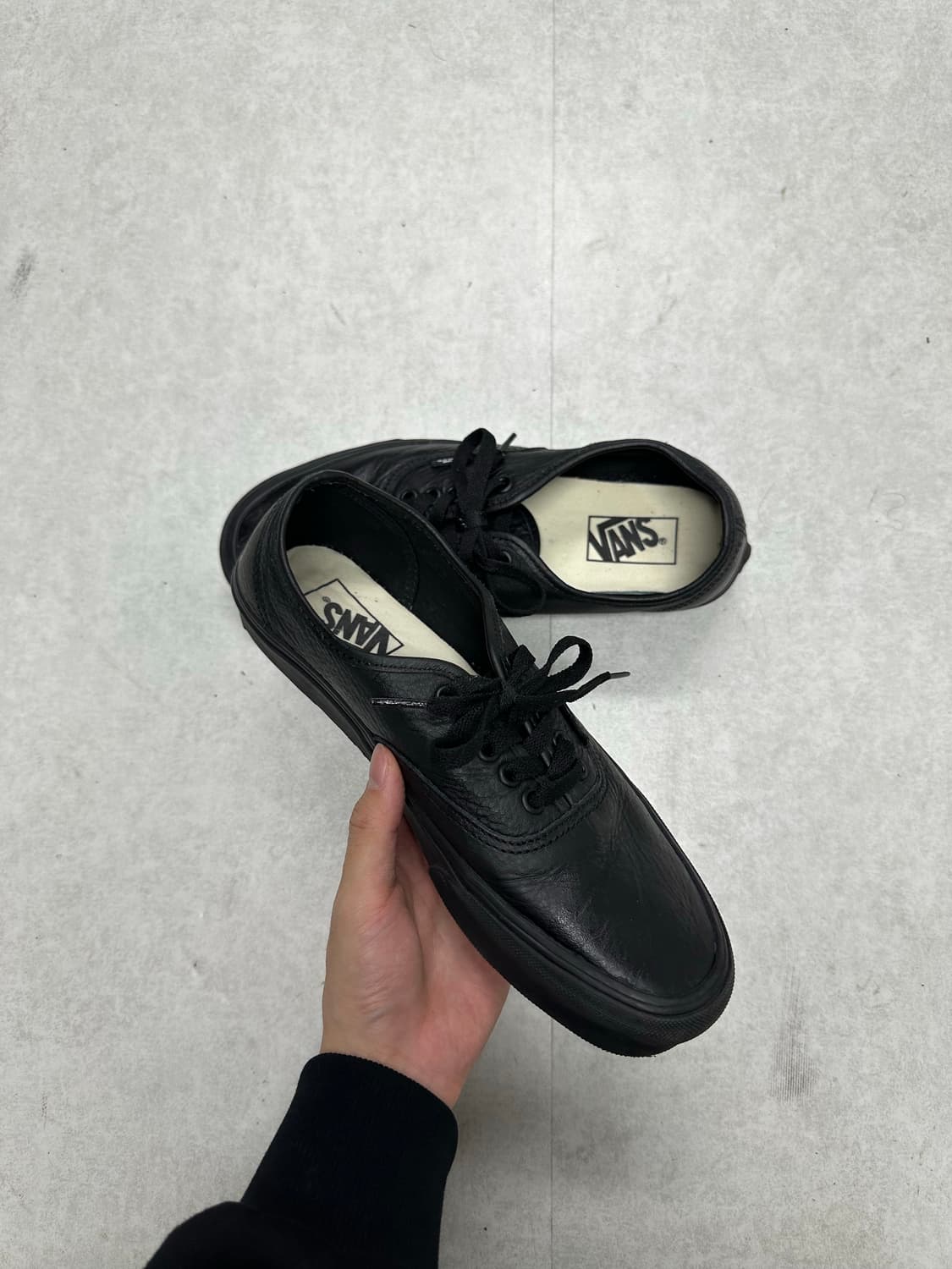 반스 어센틱 레더 블랙 상품이미지2