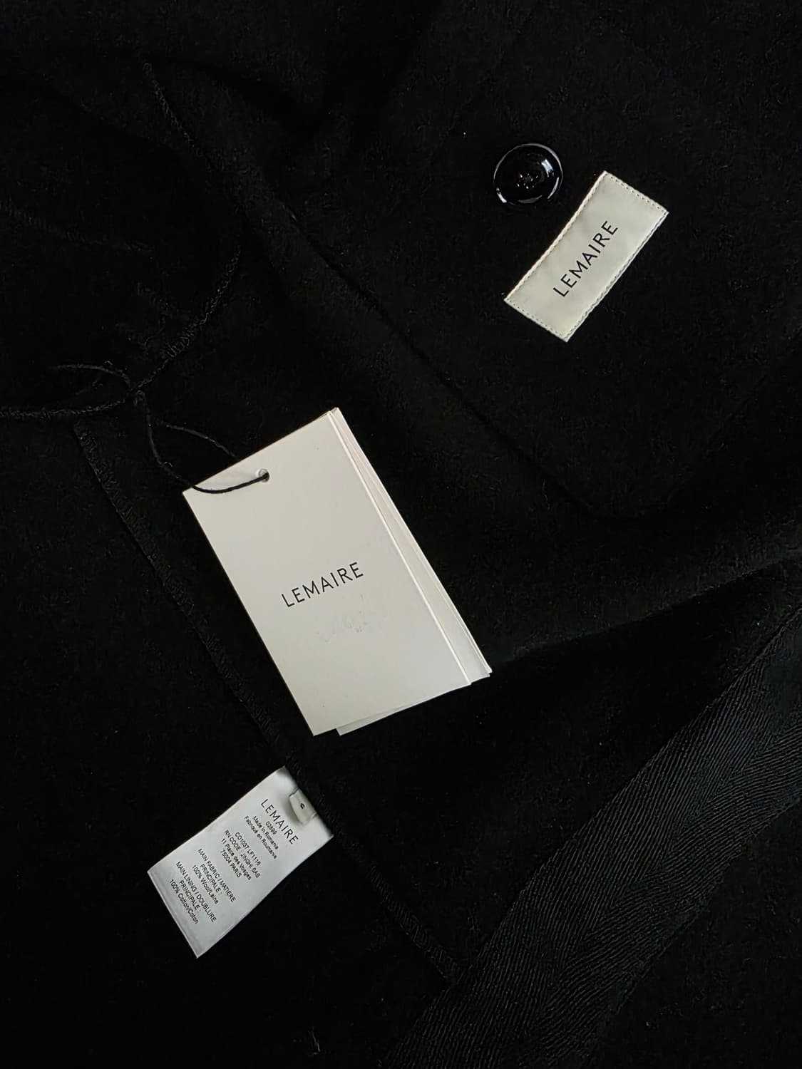 25FW 르메르 랩코트 s 블랙 상품이미지3