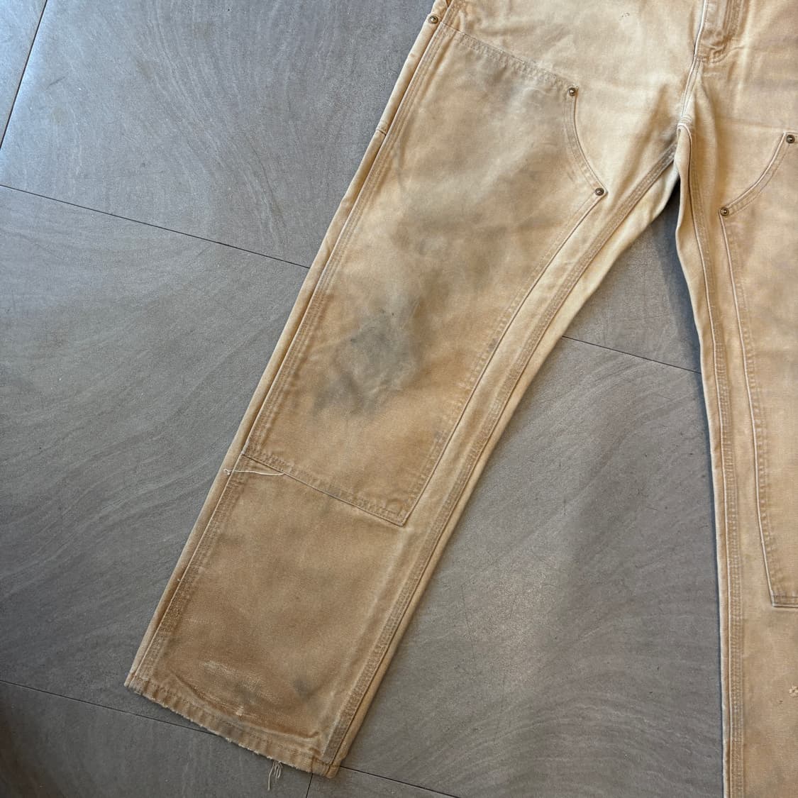 칼하트 정품 브라운 더블니 팬츠 바지 상품이미지3