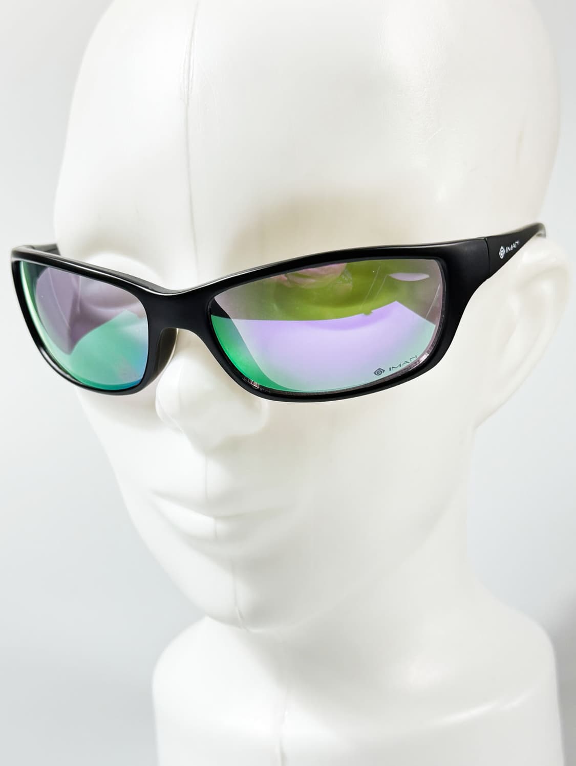 90s I-MAN 블랙 랩어라운드 프레임 빈티지 선글라스 상품이미지8