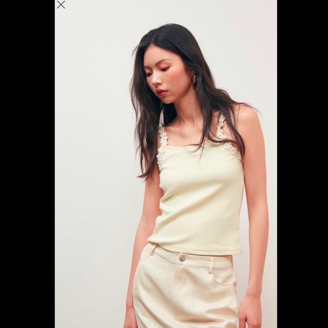 h&m 에이치앤엠 레이스 디테일 스트랩 탑 (새상품) 상품이미지9