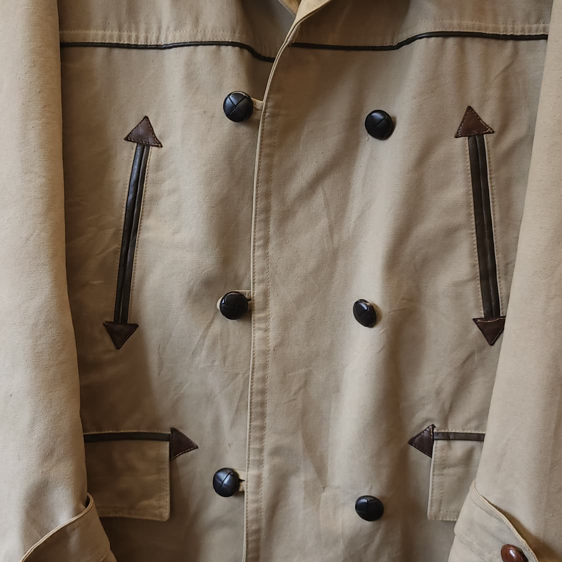 70s 프랑스 매키노 코트 반스토머 랜치코트 카키 52 상품이미지5