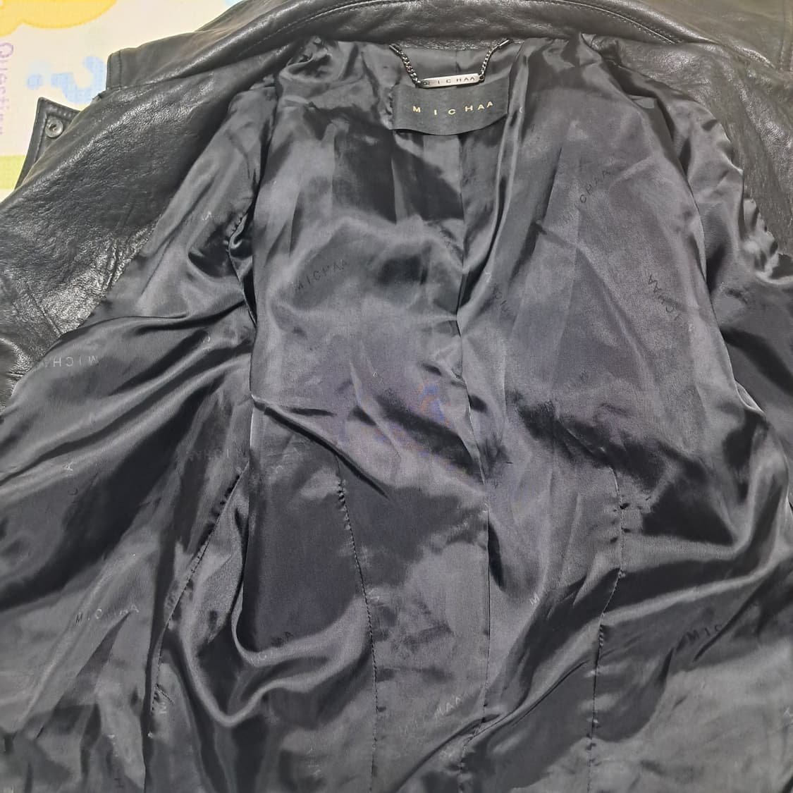 미샤 여성 가죽 램스킨 자켓 블랙 44~날씬55 상품이미지7