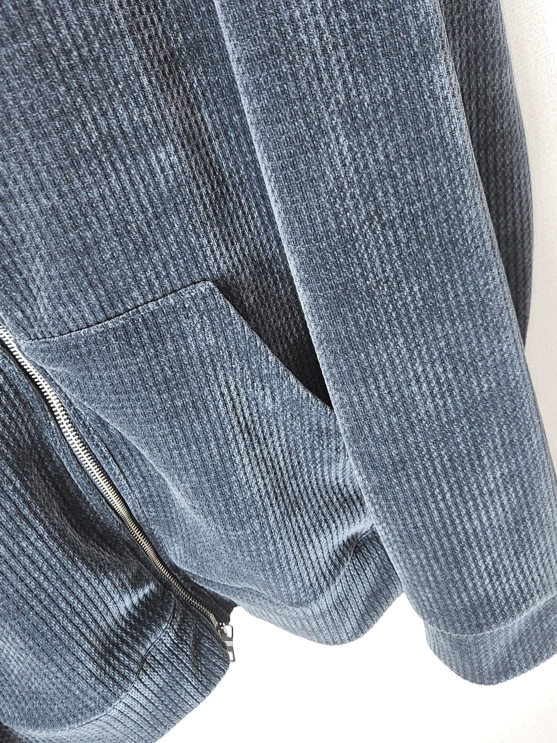 HANDSEOUL 벨루아 벨벳 골덴 후드집업 자켓 오버핏 헤비코튼 상품이미지3