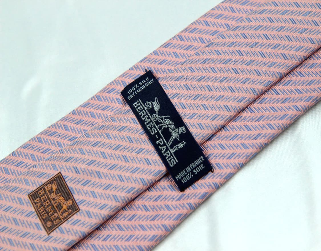  에르메스 9.1cm A+등급 H자수 남자 명품 넥타이 상품이미지4