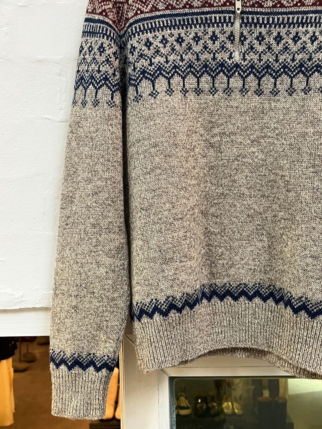 노르딕 울 하프 집업 스웨터 니트 M 상품이미지5