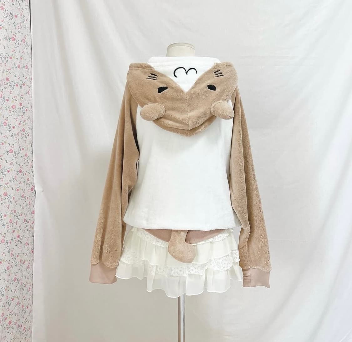 네코부치 고양이 후드집업 희귀 모리걸 라떼가루 일본 빈티지 대장템 상품이미지3
