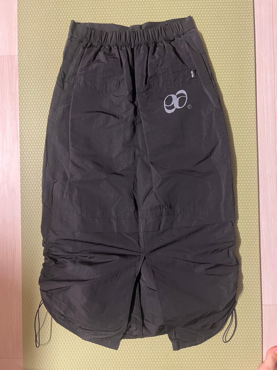 애즈온 나일론 로고 롱치마 상품이미지2