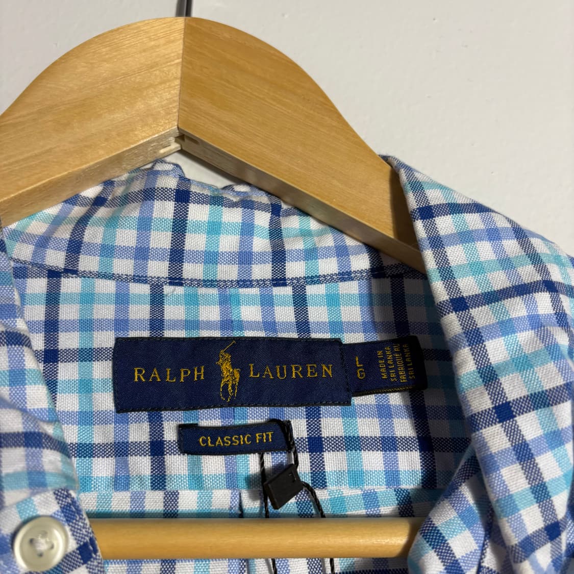 폴로 랄프로렌 블루 & 민트 체크 셔츠 (무료배송) 상품이미지5