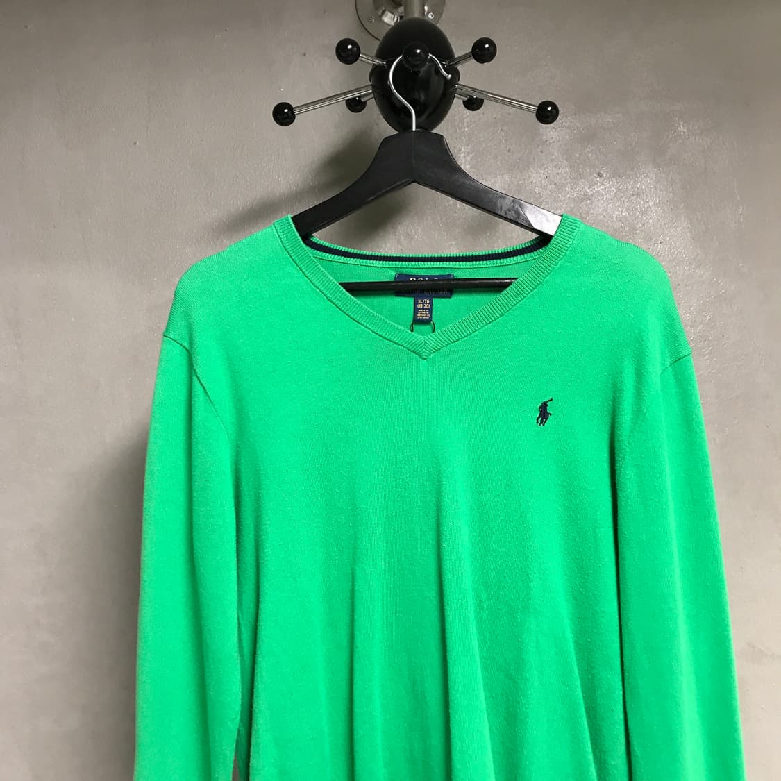 폴로 랄프로렌 브이넥 니트 그린 XL 상품이미지2