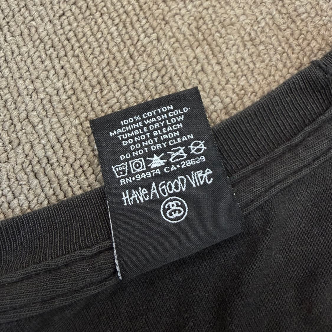 stussy 스투시 지브라 로고 반팔 티셔츠 L 상품이미지3