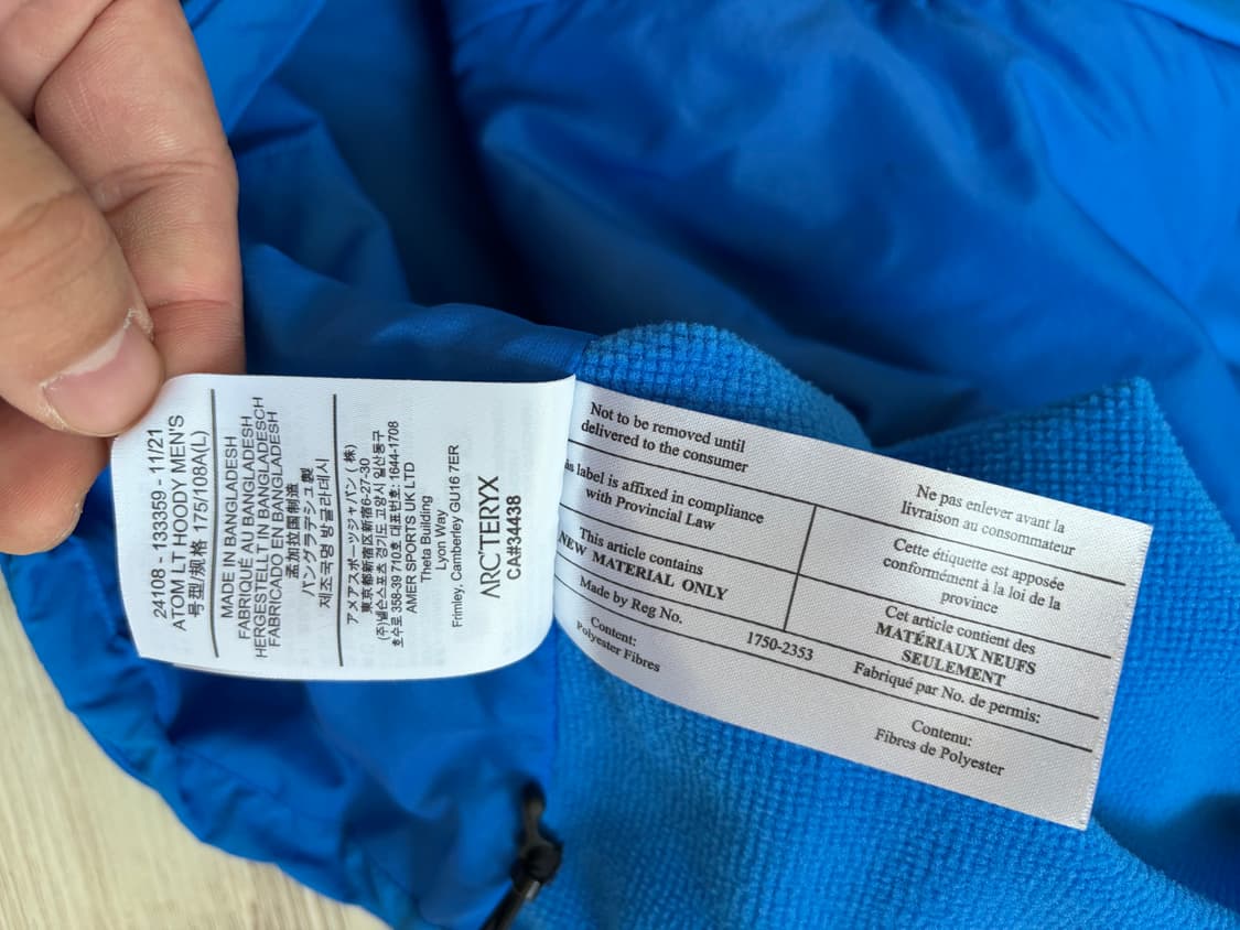 아크테릭스 아톰 LT 후디 플루이디티 L 상품이미지4