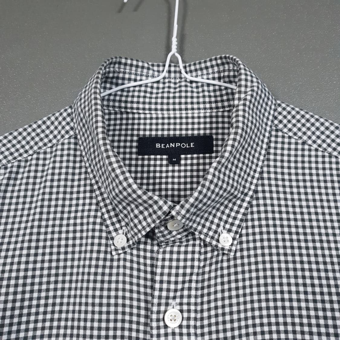 100) 빈폴 신형 22FW 버튼다운 옥스포드 깅엄 체크 셔츠 긴팔 남방 상품이미지5