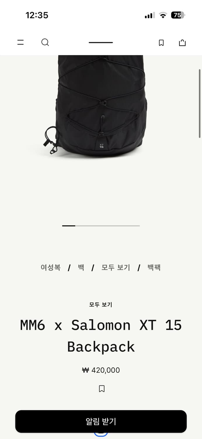 살로몬X메종마르지엘라 XT 15 백팩 급처 (상태좋음) 상품이미지4