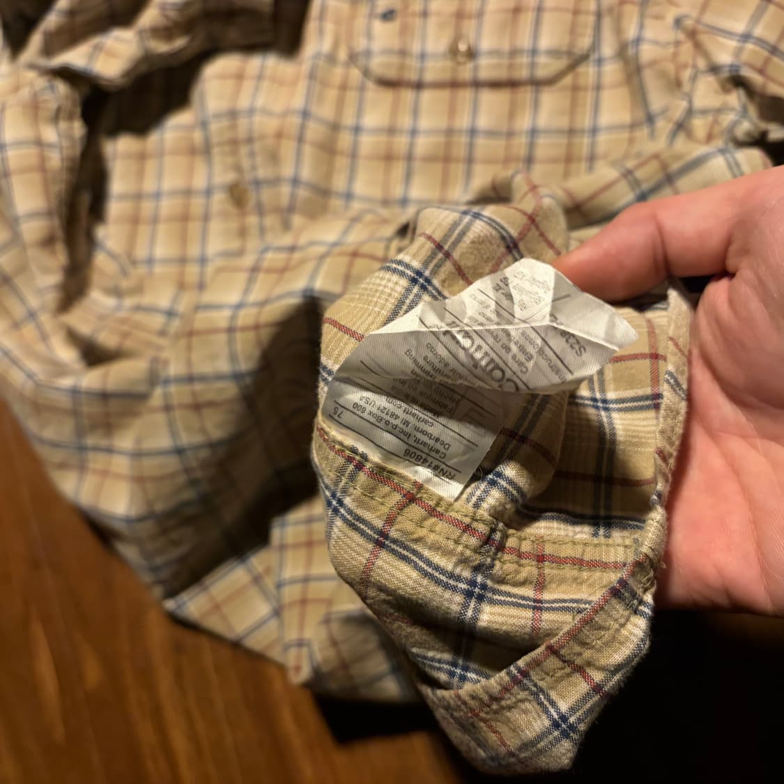 Carhartt beige check shirt xl 상품이미지6