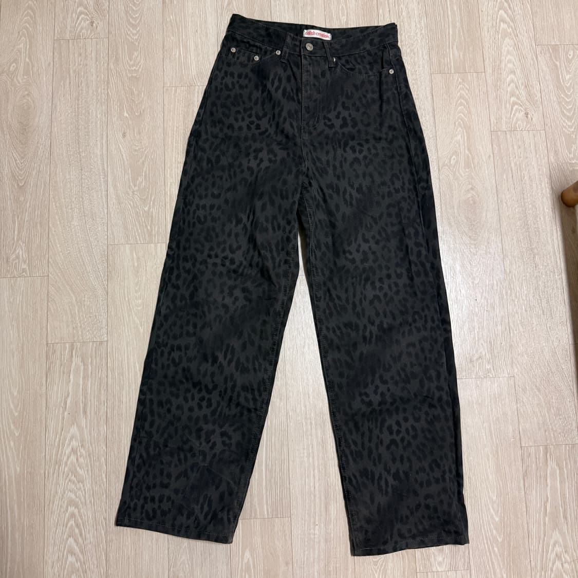 [1] 오피쉬 와이드 레오파드 팬츠 차콜 상품이미지6