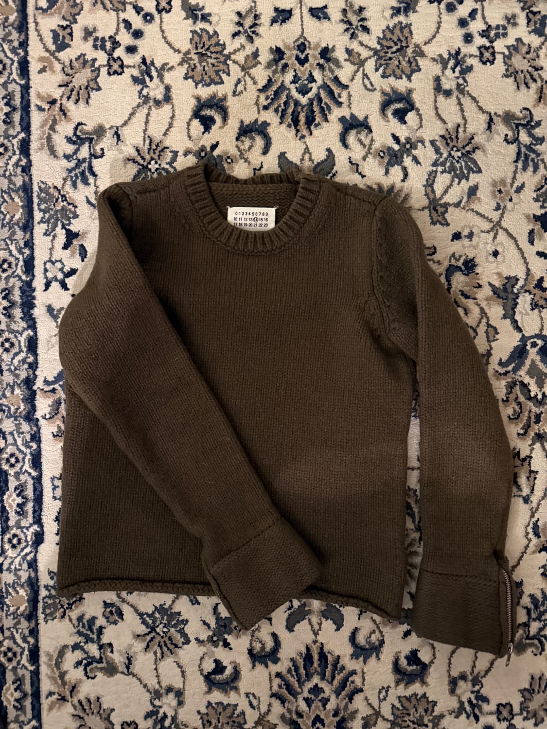 마르지엘라 지퍼슬리브 니트 스웨터 상품이미지1