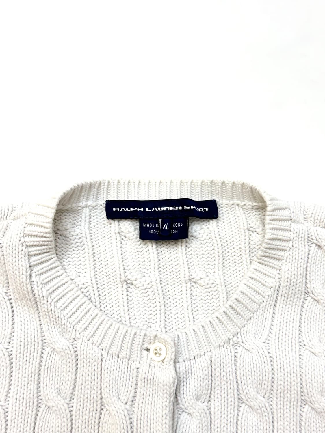 Polo sports 랄프로렌 스포츠 화이트컬러 케이블 니트 가디건 상품이미지6