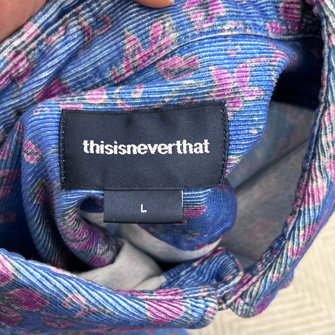 디스이즈네버뎃 플라워패턴 코듀로이 셔츠 r3273 상품이미지6