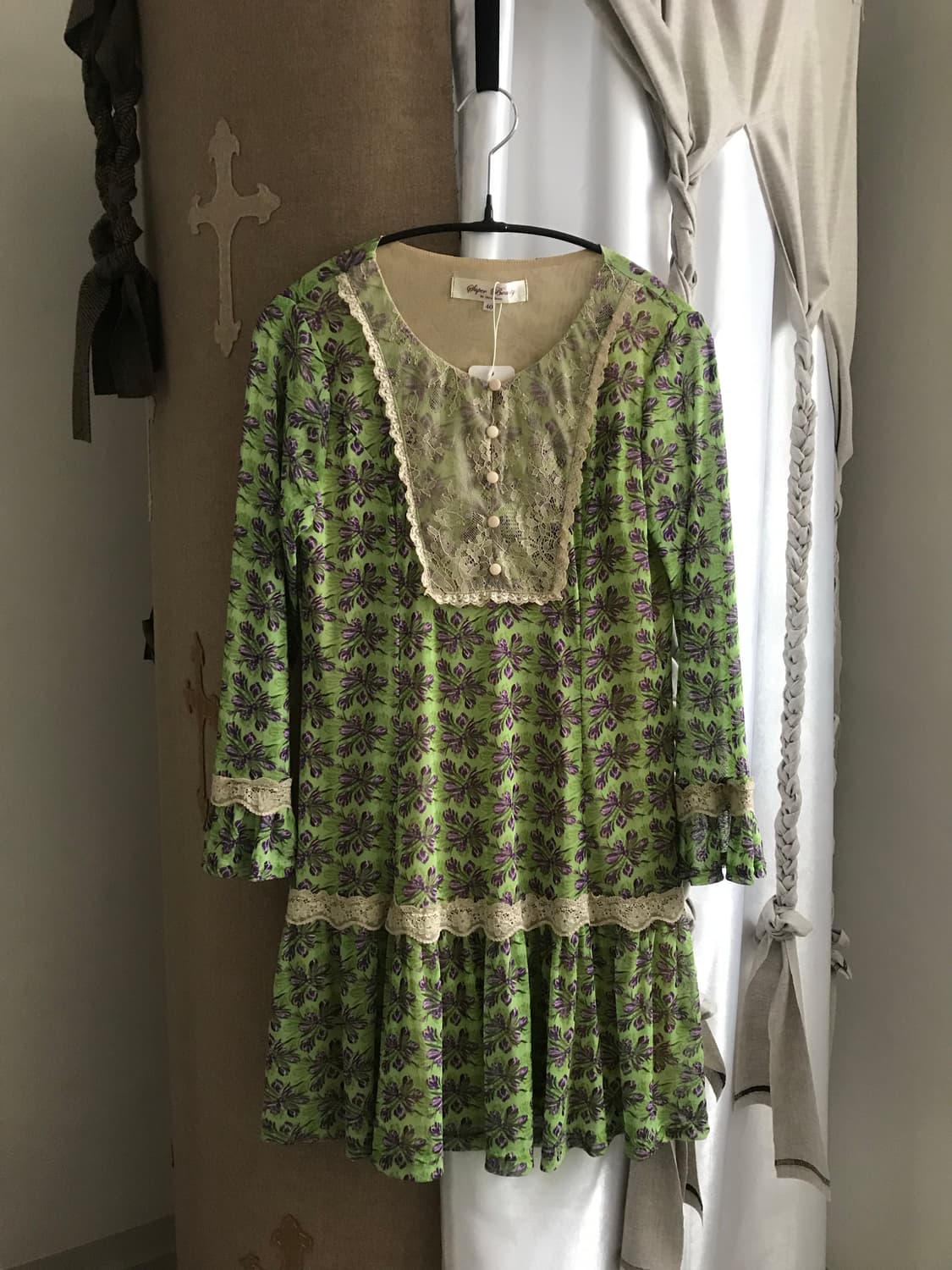 vintge pattern lace one-piece 상품이미지5