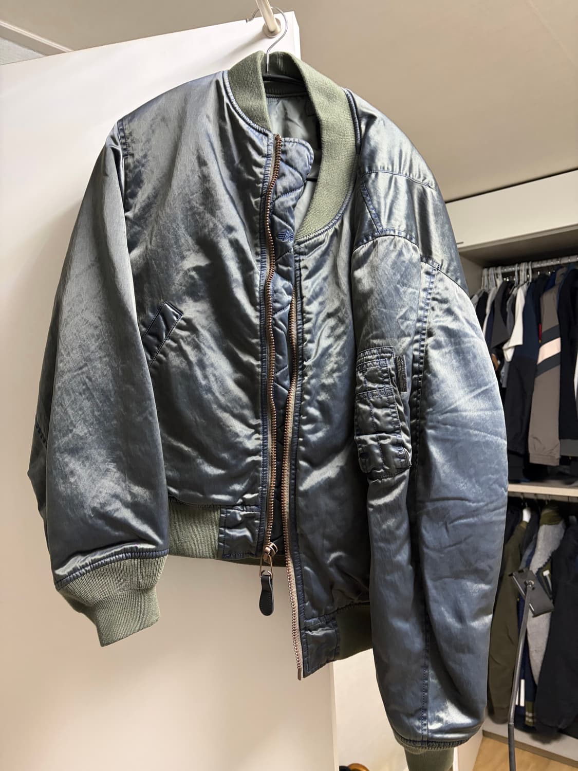 디스이즈네버댓 알파 MA-1 건메탈 m사이즈 s급 상품이미지3