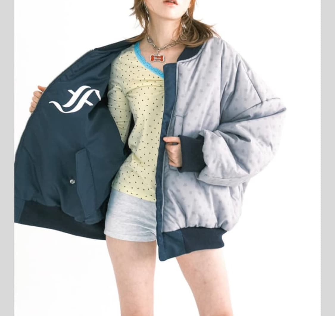 샵페어리 봄버 자켓 네이비 상품이미지1