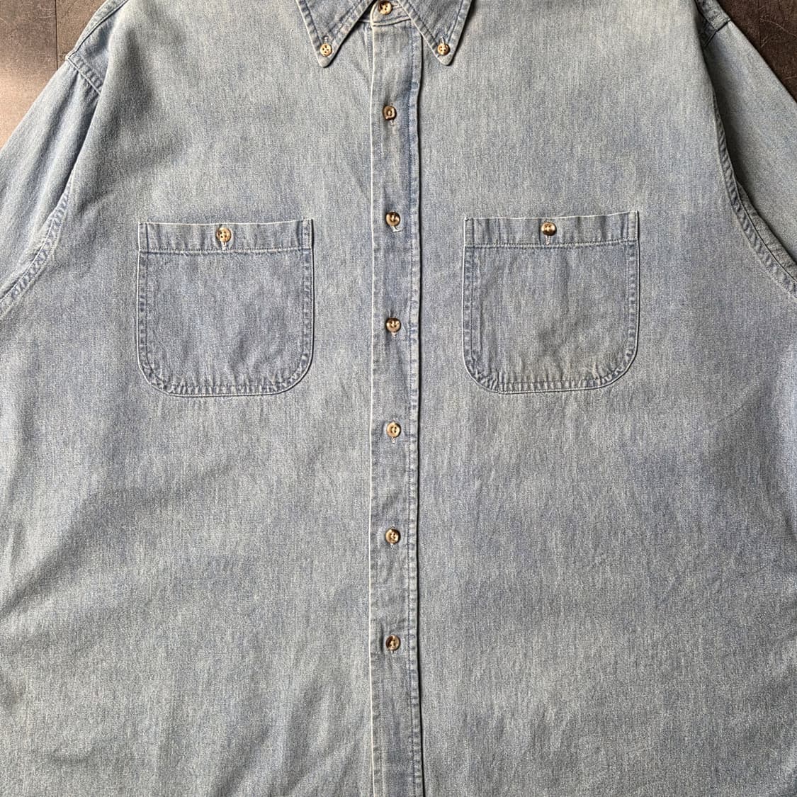 VANTAGE 빈티지 버튼다운칼라 데님 셔츠 A00647 상품이미지3