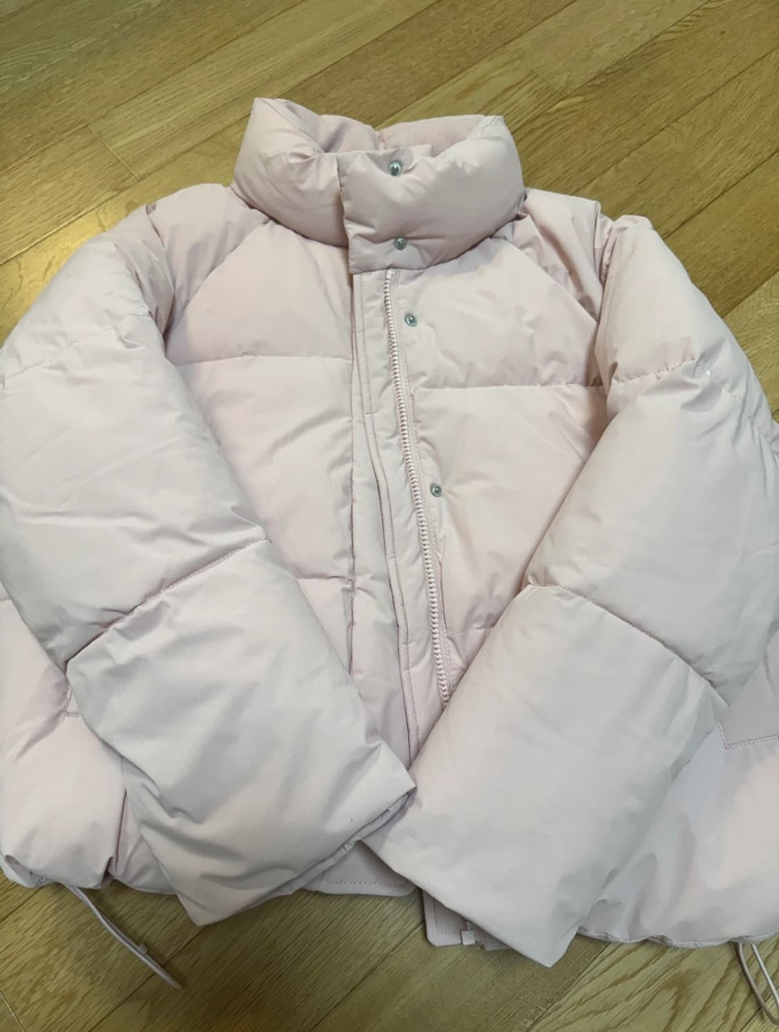 스파오 파스텔 푸퍼 숏패딩 핑크 상품이미지4