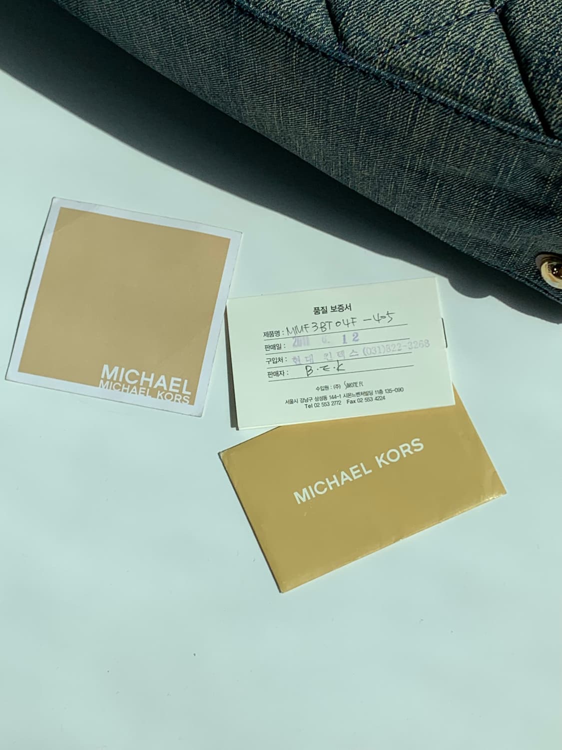 Michael Kors Bule Denim Hamiltom Bag 상품이미지10