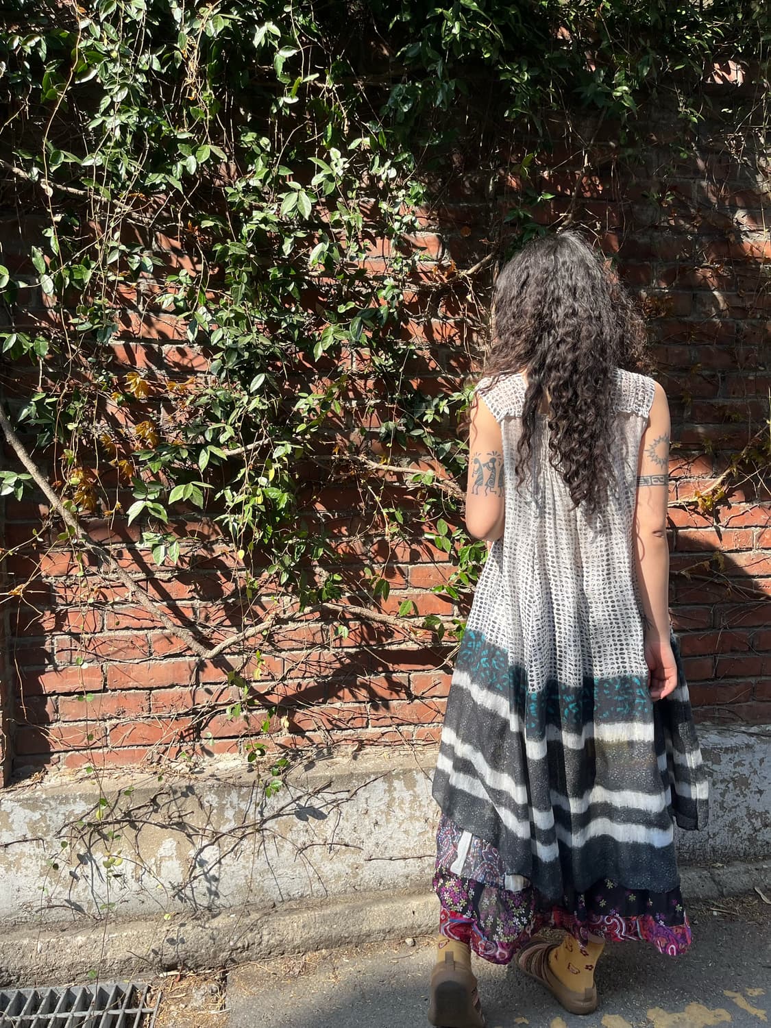 히피 에스닉 무드 패턴 원피스 상품이미지4